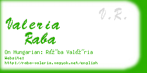 valeria raba business card